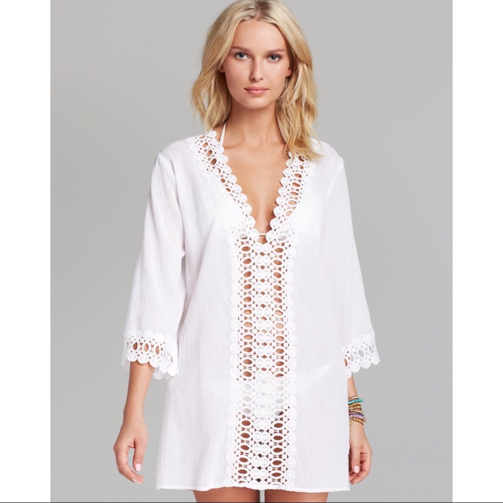 last one | white linen beach tunic | - Picture 3 of 4